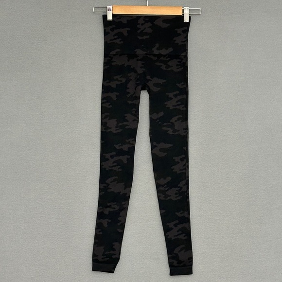 SPANX Womens Tights S Camo Camouflage Tummy Control Workout Leggings Slim Yoga‎ - Picture 3 of 10